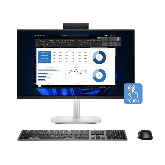 HP desktop workstation and monitor setup for business and bulk procurement