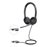 YEALINK UH37 Dual MicrosoftTeams Certified USB Wired Headset USB-C/A
