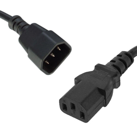 8WARE Power Cable Extension Cord 1.8m IEC-C14 to IEC-C13 Male to Female 8WARE