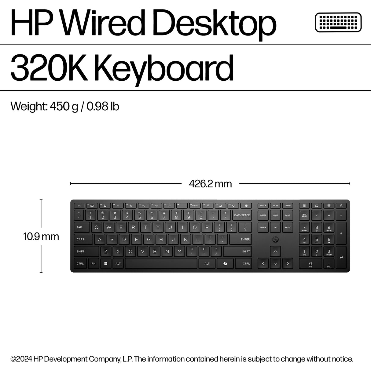 HP 320K – Desktop Platform / Adjustable Height / Standard – Keyboard Tray