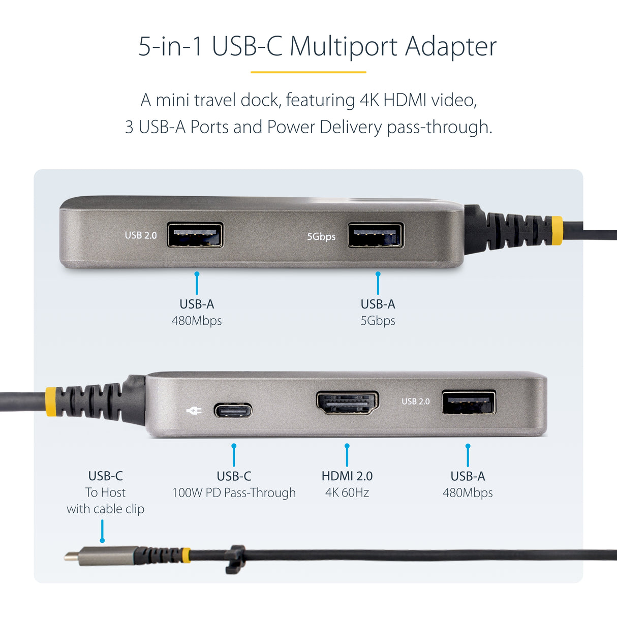 STARTECH USB-C 3-Port Mini Dock