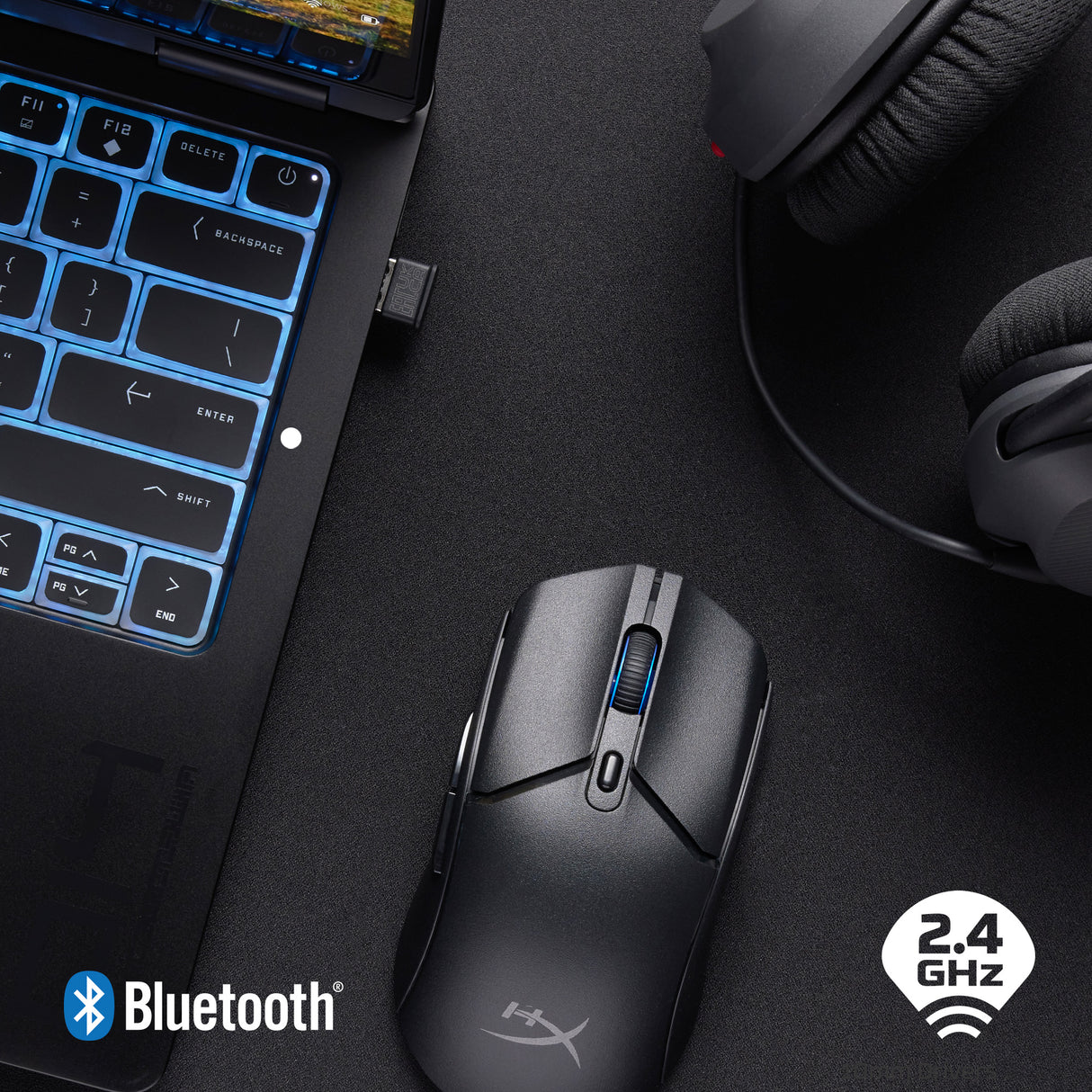 HYPERX PULSEFIRE HASTE 2 CORE – Wireless (Bluetooth + 2.4GHz) / 12000 DPI / Lightweight – Gaming Mouse