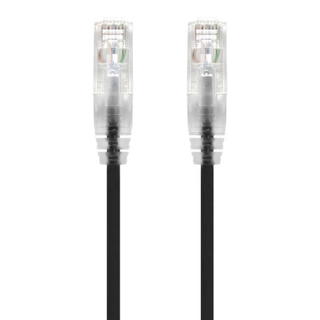 ALOGIC 0.3m Black Series Alpha Ultra Slim Cat6 Network Cable | UTP | 28AWG (C6S-0.30BLK)