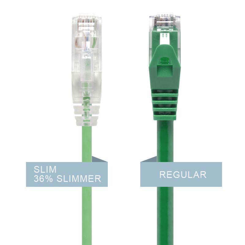 ALOGIC 0.3m Green Series Alpha Ultra Slim Cat6 Network Cable | UTP | 28AWG (C6S-0.30GRN)