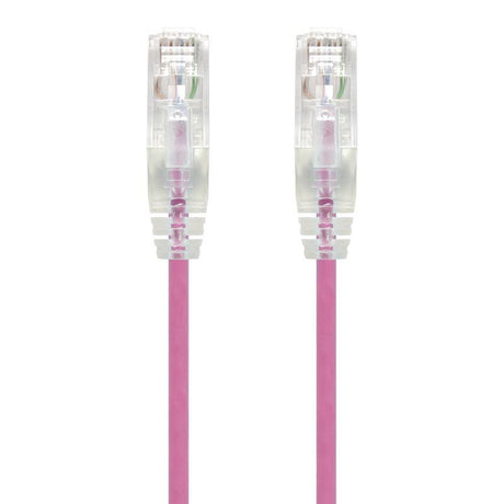 ALOGIC 0.3m Pink Series Alpha Ultra Slim Cat6 Network Cable | UTP | 28AWG (C6S-0.30PNK)