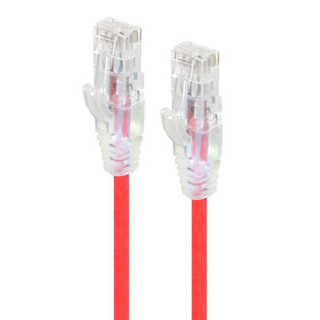 ALOGIC 0.3m Red Series Alpha Ultra Slim Cat6 Network Cable | UTP | 28AWG (C6S-0.30RED)