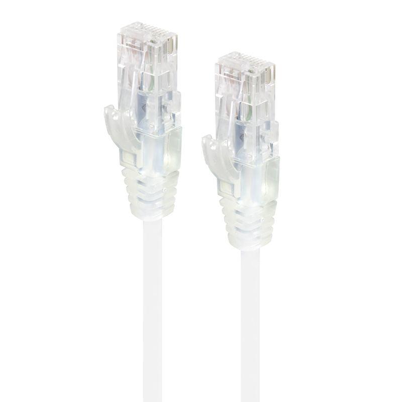 ALOGIC 0.3m White Series Alpha Ultra Slim Cat6 Network Cable | UTP | 28AWG (C6S-0.30WHT)