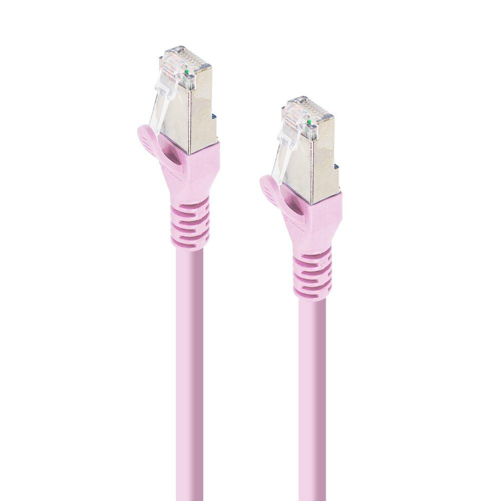 ALOGIC 0.5m Pink Shielded CAT6A LSZH Network Cable (C6A-0.5-PINK-SH)