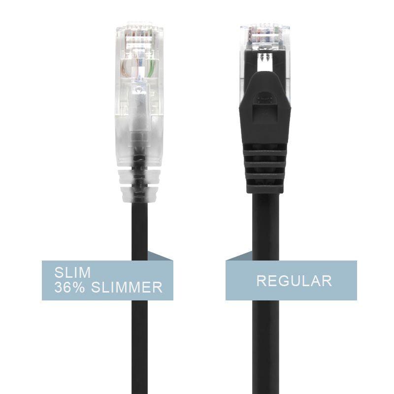 ALOGIC 1m Black Series Alpha Ultra Slim Cat6 Network Cable | UTP | 28AWG (C6S-01BLK)