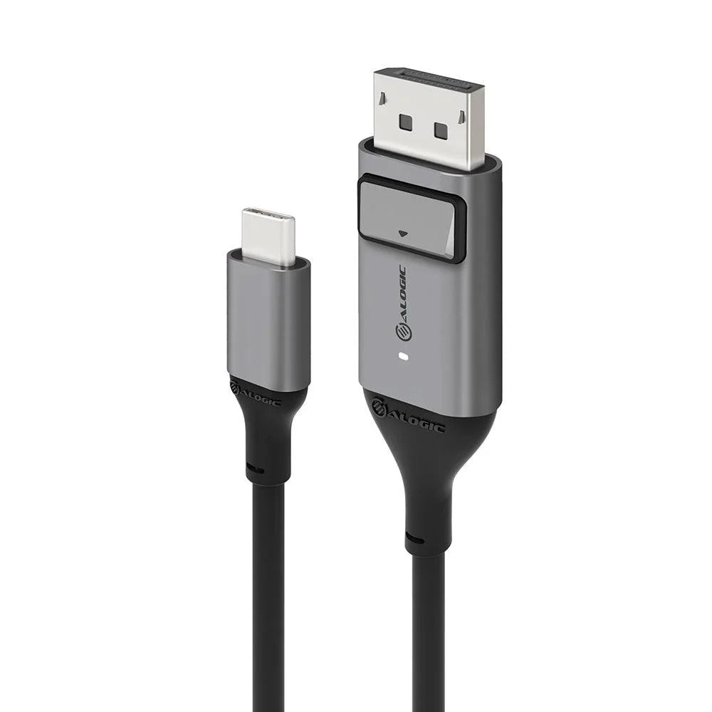 ALOGIC ALOGIC 2m Ultra USB-C (Male) to DP (Male) Cable - 4K @60Hz with LED (White) - Box Packaging (ULCDP02-SGR)