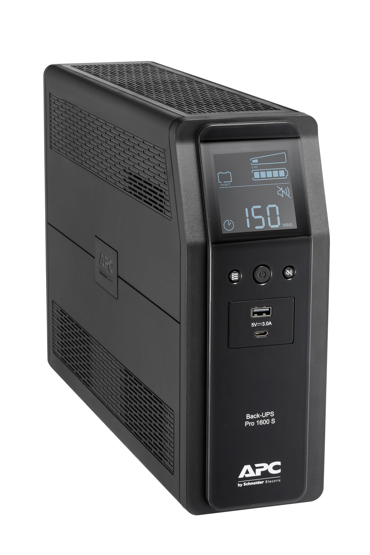 APC 1.6 kVA | 960W | 176-294V | 50|60Hz | 45 dB | 100x368x260mm | 12.1kg | Black (BR1600SI)