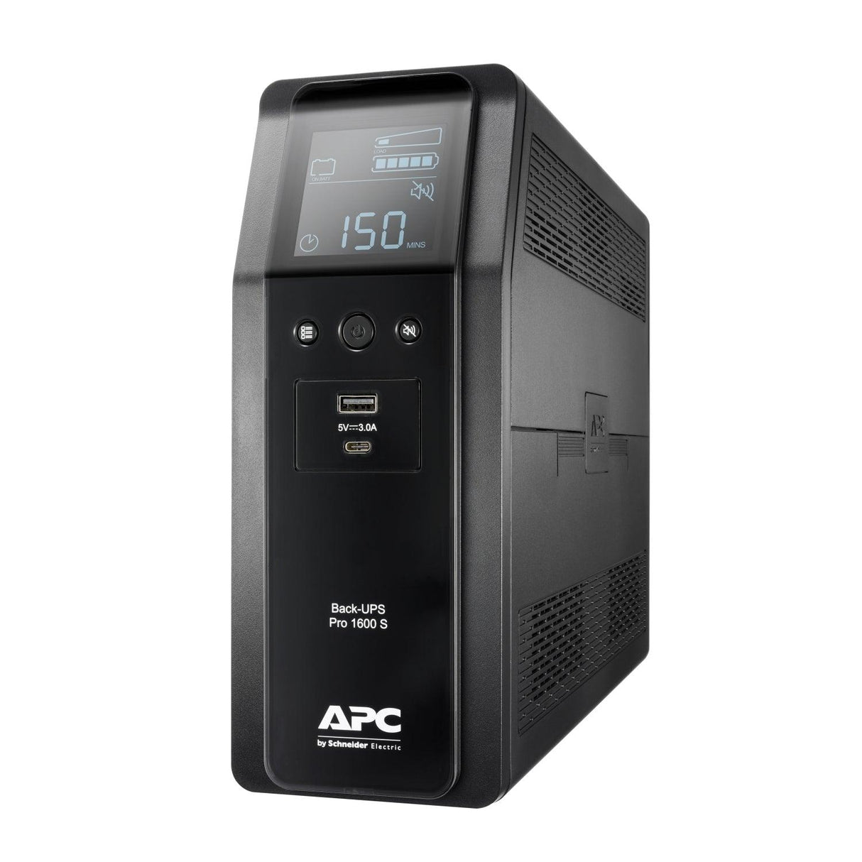 APC 1.6 kVA | 960W | 176-294V | 50|60Hz | 45 dB | 100x368x260mm | 12.1kg | Black (BR1600SI)