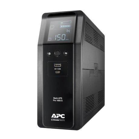 APC 1.6 kVA | 960W | 176-294V | 50|60Hz | 45 dB | 100x368x260mm | 12.1kg | Black (BR1600SI)