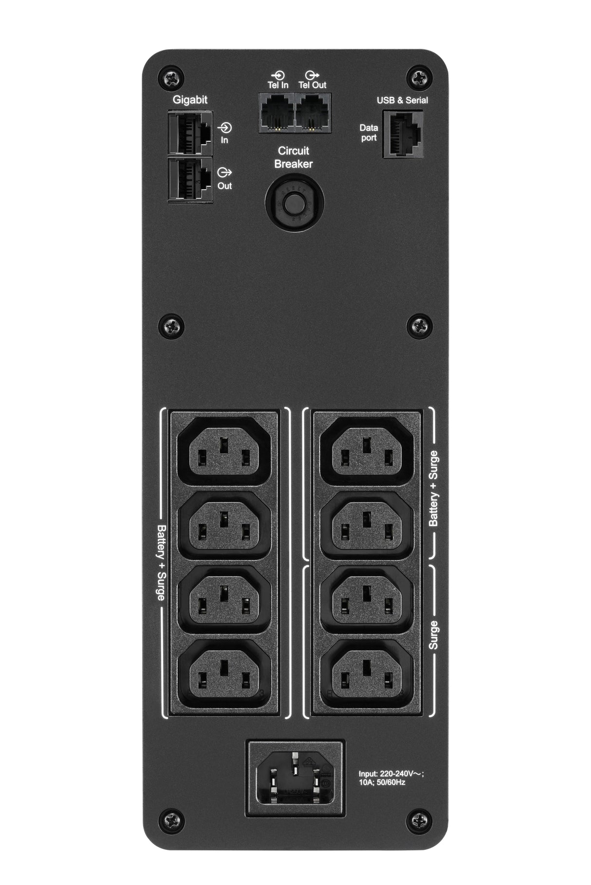 APC 1.6 kVA | 960W | 176-294V | 50|60Hz | 45 dB | 100x368x260mm | 12.1kg | Black (BR1600SI)