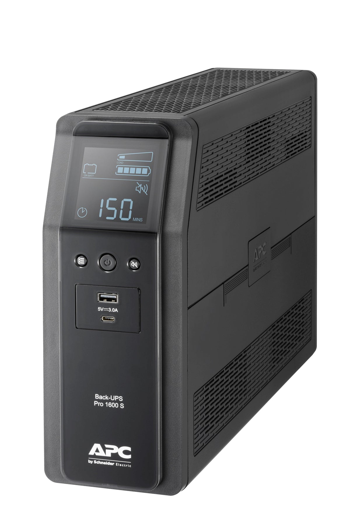 APC 1.6 kVA | 960W | 176-294V | 50|60Hz | 45 dB | 100x368x260mm | 12.1kg | Black (BR1600SI)