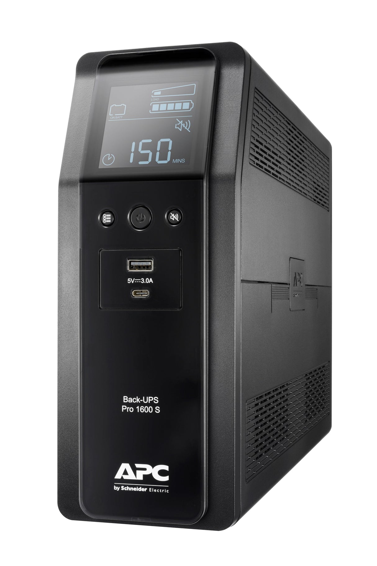 APC 1.6 kVA | 960W | 176-294V | 50|60Hz | 45 dB | 100x368x260mm | 12.1kg | Black (BR1600SI)