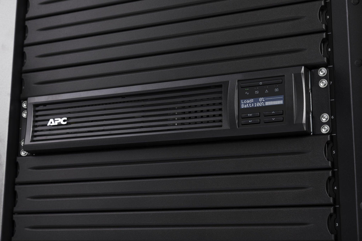 APC 1000 W | 1.5 kVA | 230V | 50|60Hz | 2x IEC Jumpers | 4x IEC 320 C13 | RJ-45 | SmartSlot | USB | 2U | 432x477x86 mm (SMT1500RMI2UC)