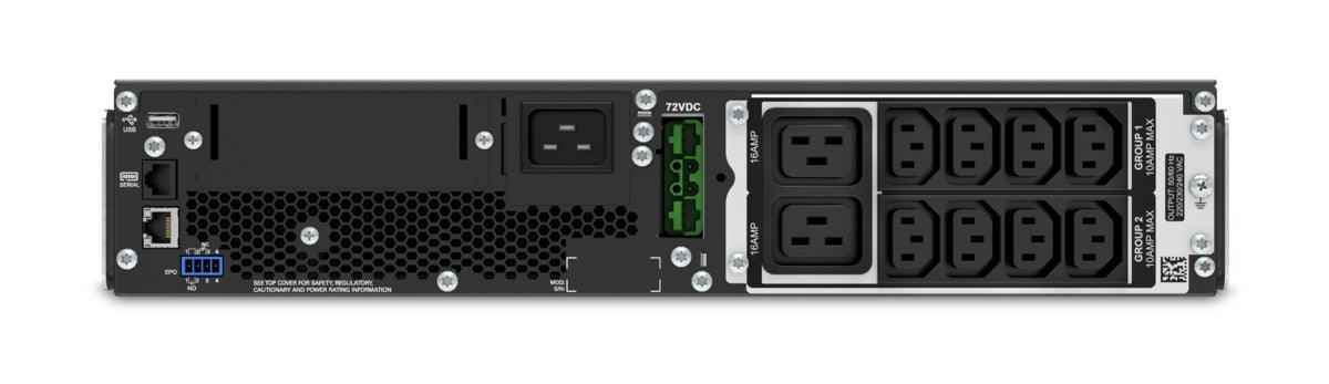 APC 3000 VA | 2700 W | 230 V | RJ-45 | USB | SmartSlot | 2U | 432x635x85 mm | 31.3 kg (SRT3000RMXLI)