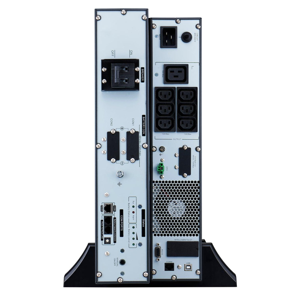 APC 3000 VA | 3700 W | 4U | 6 IEC 60320 C13 | IEC 60320 C19 | IEC 60320 C20 | 50 dBA | IP20 (SRVL3KRILRK)