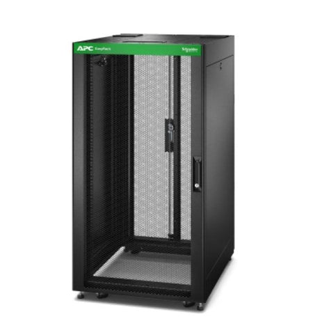 APC APC Easy Rack | 24U | Black | With Roof | Castors | Feet | 4 Brackets | and Side Panels | No Bottom | 1198H x 600W x 800D mm (ER6482)