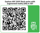 APC APC Easy Rack | 24U | Black | With Roof | Castors | Feet | 4 Brackets | and Side Panels | No Bottom | 1198H x 600W x 800D mm (ER6482)