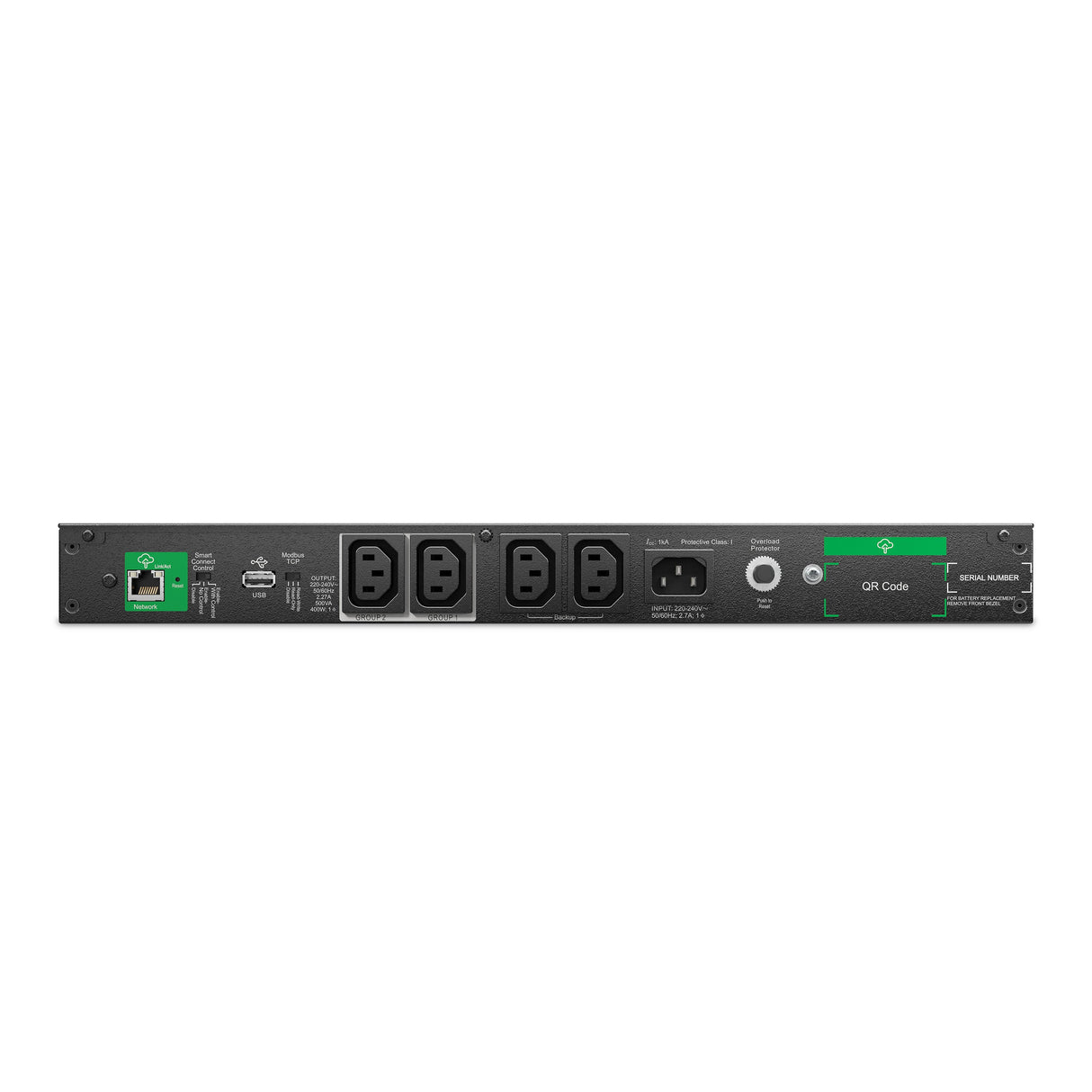 APC APC SMART-UPS C LI-ION 500VA SHORT DEPTH 230V SMARTCONNECT uninterruptible power supply (UPS) Line-Interactive 0.5 kVA 400 W 4 AC outlet(s) (SCL500RMI1UC)