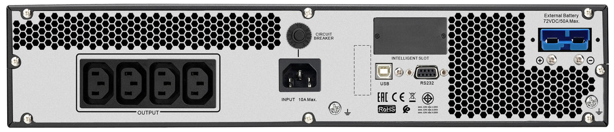 APC APC SRV2KRILRK uninterruptible power supply (UPS) Double-conversion (Online) 2 kVA 1600 W 4 AC outlet(s) (SRV2KRILRK)