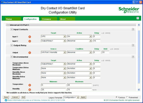 APC Dry Contact I|O SmartSlot Card | 210g (AP9613)