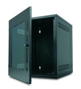 APC NetShelter WX 13U w|Threaded Hole Vertical Mounting Rail Glass Front Door Black (AR100)