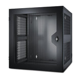APC NetShelter WX 13U w|Threaded Hole Vertical Mounting Rail Vented Front Door Black (AR100HD)