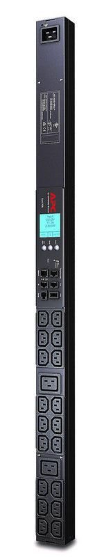 APC Rack PDU 2G | Metered | ZeroU | 20A|208V | 16A|230V | (18) C13 & (2) C19 (AP8858)