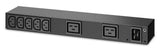 APC Rack PDU | Basic | 0U|1U | 100-240V|20A | 220-240V|16A | (7) C13 | (2) C19 | Black (AP6120A)