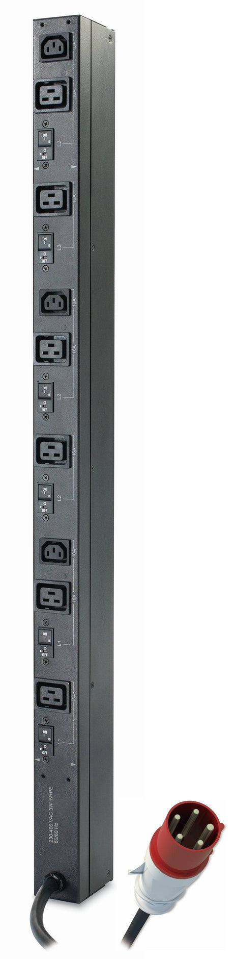 APC Rack PDU | Basic | Zero U | 22kW | 400V | (6) C19 & (3) C13 (AP7555A)