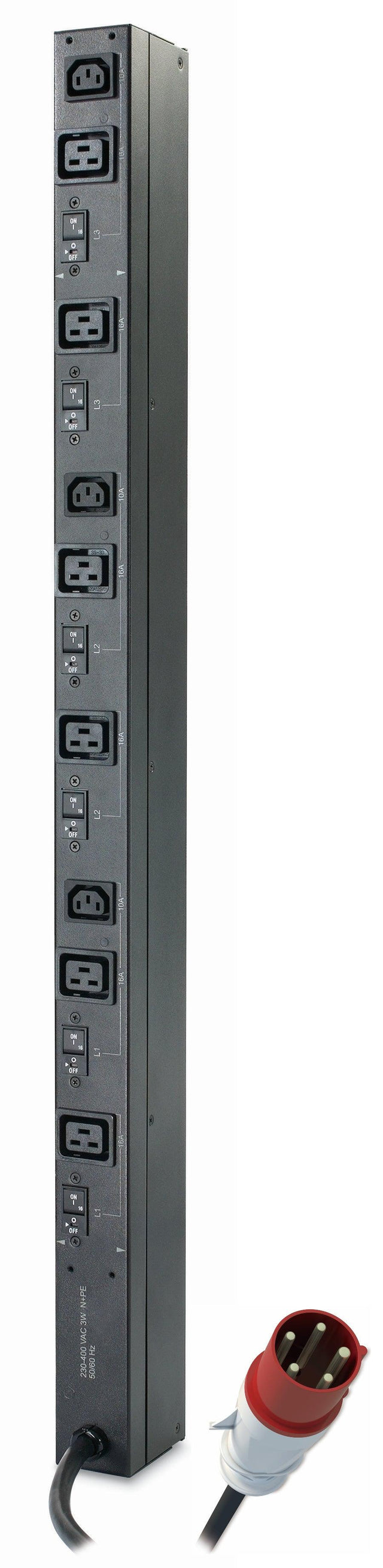 APC Rack PDU | Basic | Zero U | 22kW | 400V | (6) C19 & (3) C13 (AP7555A)