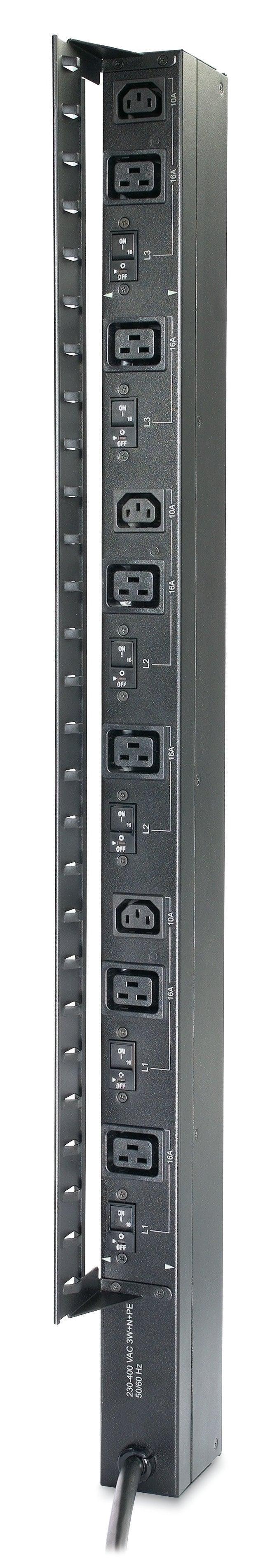 APC Rack PDU | Basic | Zero U | 22kW | 400V | (6) C19 & (3) C13 (AP7555A)