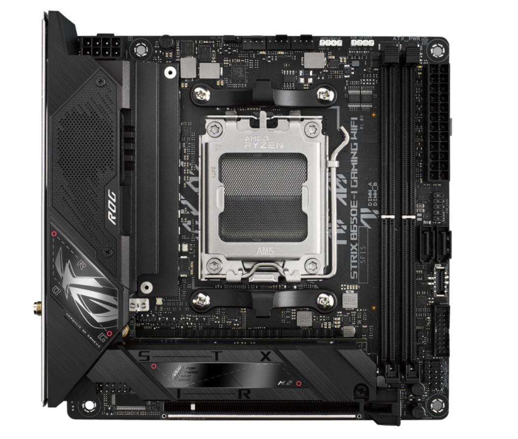 ASUS B650E ROG STRIX B650E-I GAMING WIFI (AM5) Mini-ITX Motherboard 2x DDR5 64GB, 1 x PCIe 5.0 x16, 2 x M.2, 2 x SATA,Wi-Fi 6E,2.5Gb Ethernet