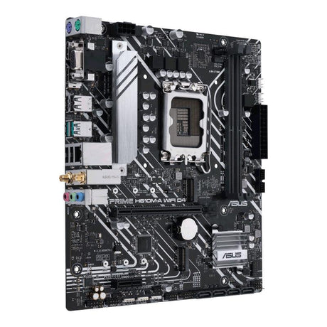 ASUS Intel H610 (LGA 1700) mic-ATX motherboard with DDR4 | dual M.2 slots | Intel 1 Gb Ethernet | WIFI 5 | DisplayPort ports | SATA 6 Gbps | Addressable Gen 2 headers | and Arua Sync (PRIME H610M-A WIFI D4)