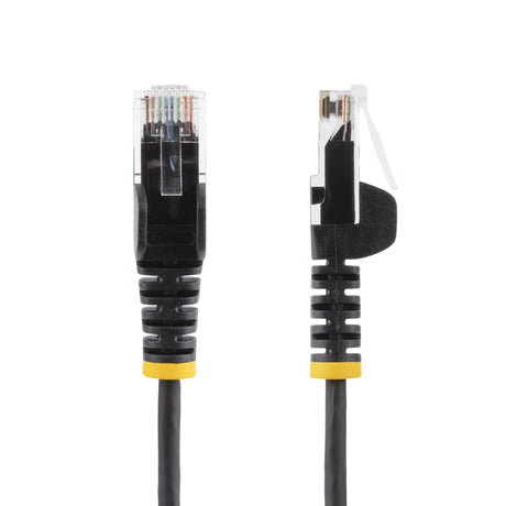 STARTECH 0.5 m CAT6 Cable - Slim CAT6 Patch Cord - Black - Snagless RJ45 Connectors - Gigabit Ethernet Cable - 28 AWG (N6PAT50CMBKS) (N6PAT50CMBKS)