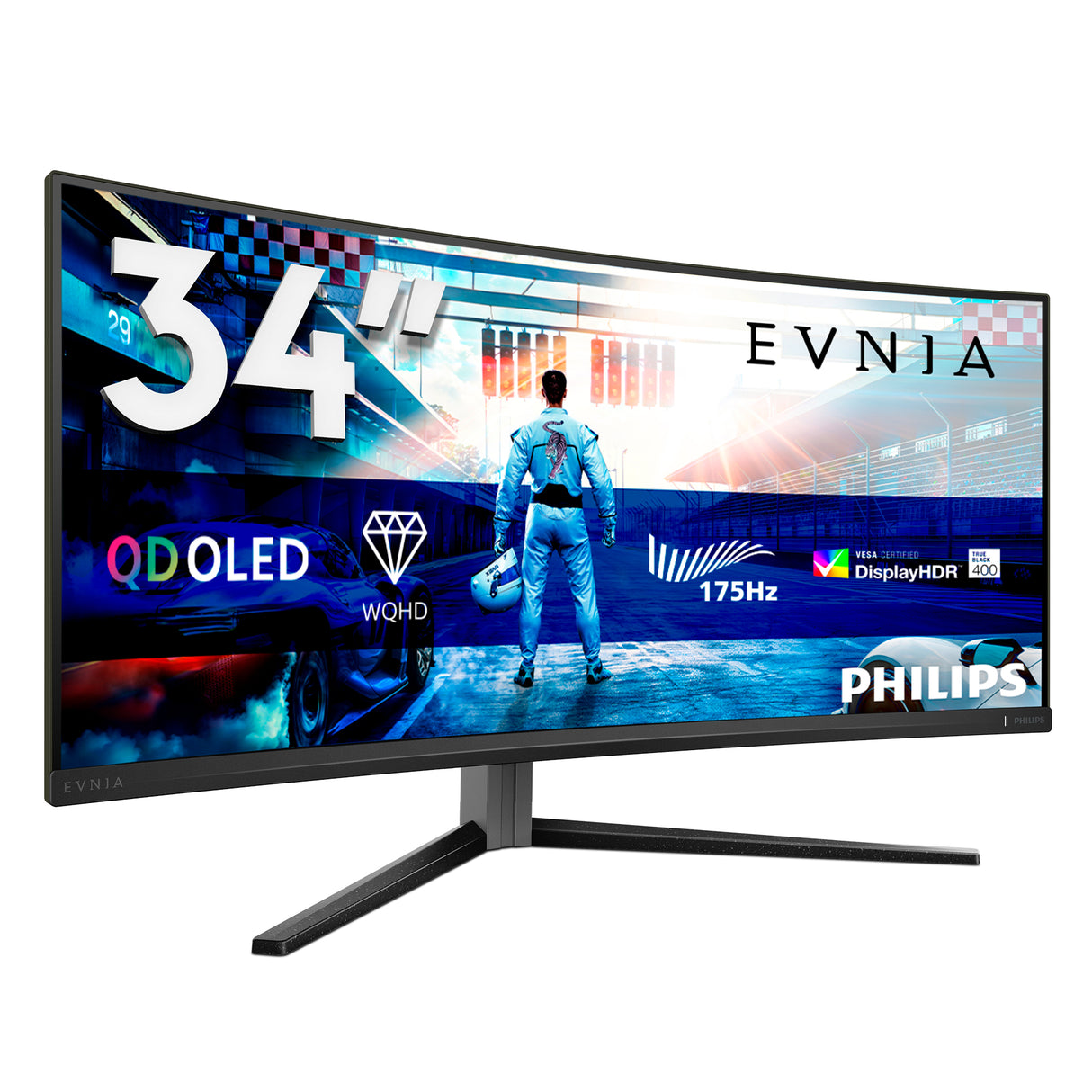 PHILIPS 34M2C6500 Monitor – 34" / WQHD / OLED / 175Hz – Gaming Monitor