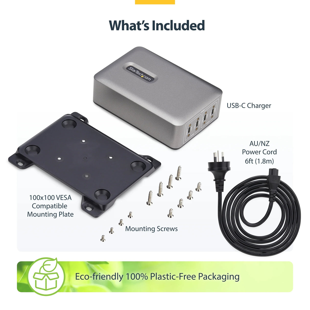 STARTECH.COM 424DAU-USB-C-CHARGER – 240W / 4-Port / GaN – USB-C Charger