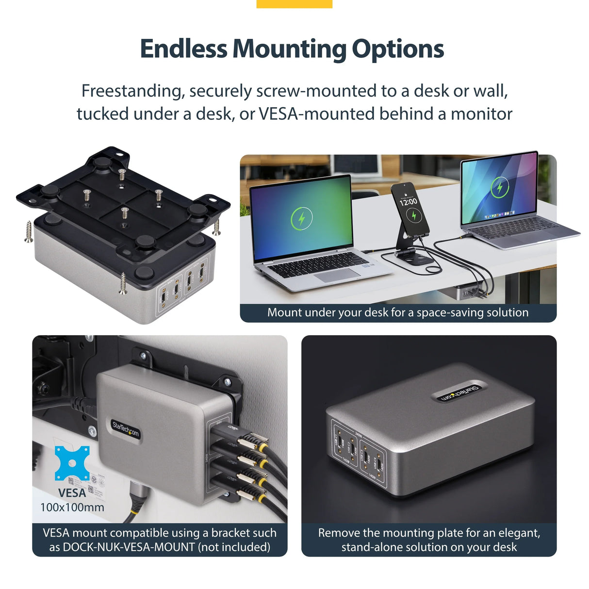 STARTECH.COM 424DAU-USB-C-CHARGER – 240W / 4-Port / GaN – USB-C Charger