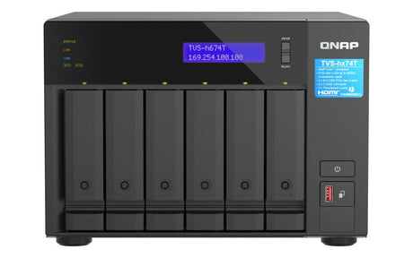 QNAP i5-12400 | Intel UHD Graphics 730 |32 GB SODIMM DDR4 | 5GB Flash | 6 x 3.5" SATA | 2 x M.2 | 6.36 kg (TVS-H674T-I5-32G)