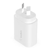 Belkin WCA004AUWH mobile device charger Smartphone White AC Fast charging Indoor