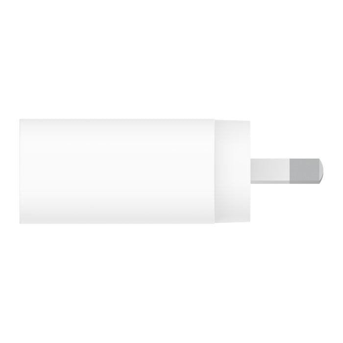 Belkin WCA004AUWH mobile device charger Smartphone White AC Fast charging Indoor