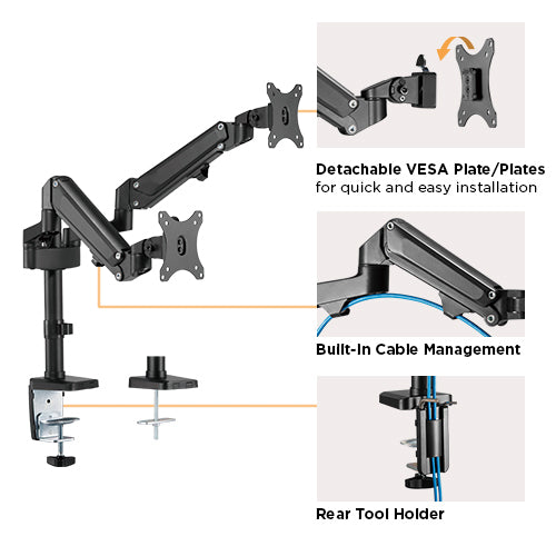 Brateck Dual Monitors Heavy-Duty Monitor Arm