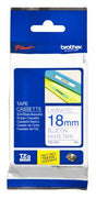 BROTHER 18 mm blue on white laminated (TZE-243)