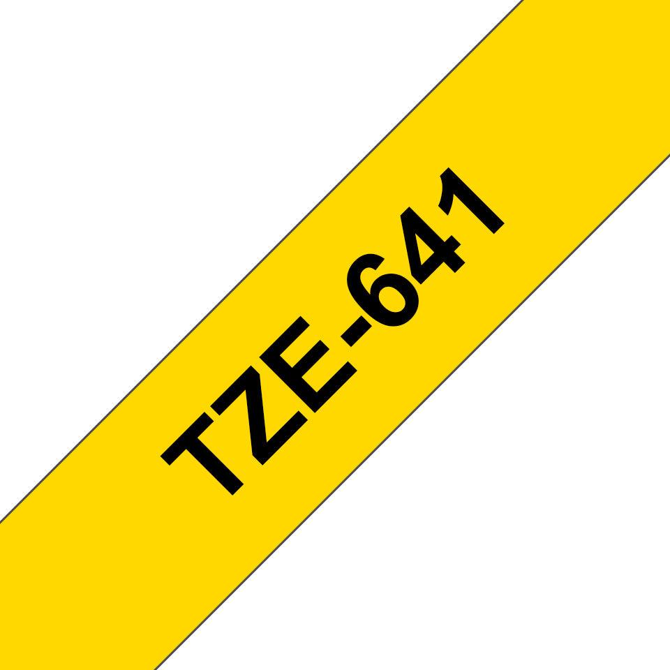 BROTHER 18 mm | Black on Yellow | Laminated (TZE-641)