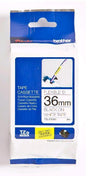BROTHER 36 mm black on white tape | 8m (TZE-FX261)