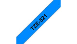 BROTHER 9mm Black on Blue Laminated Tape - 8m (TZE-521)