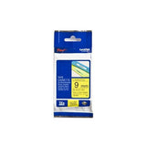 BROTHER 9mm Black on Yellow Laminated Tape - 8m (TZE-621)